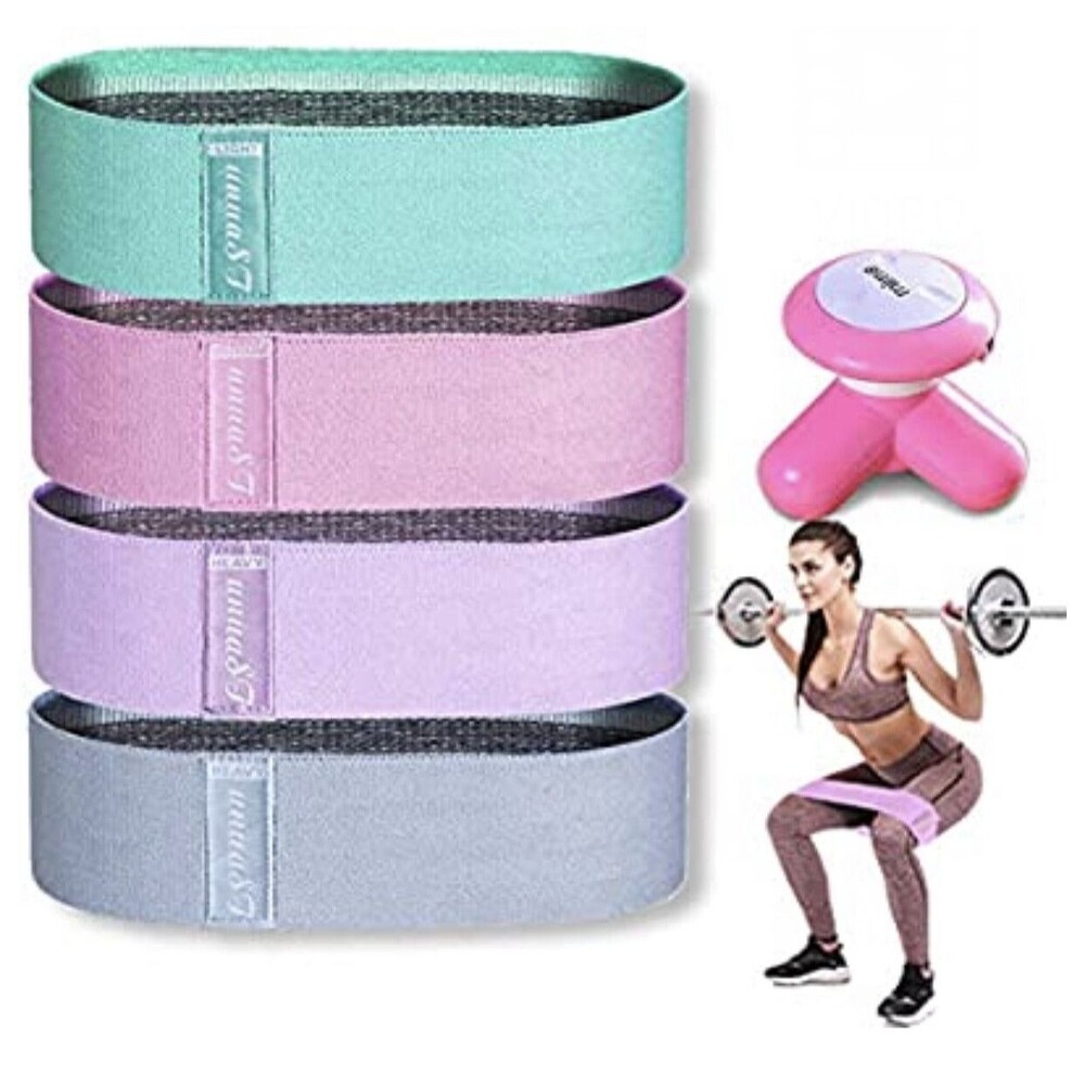 Resistance Bands for Legs and Butt,Exercise Bands Set,Workout Bands w/ Massager